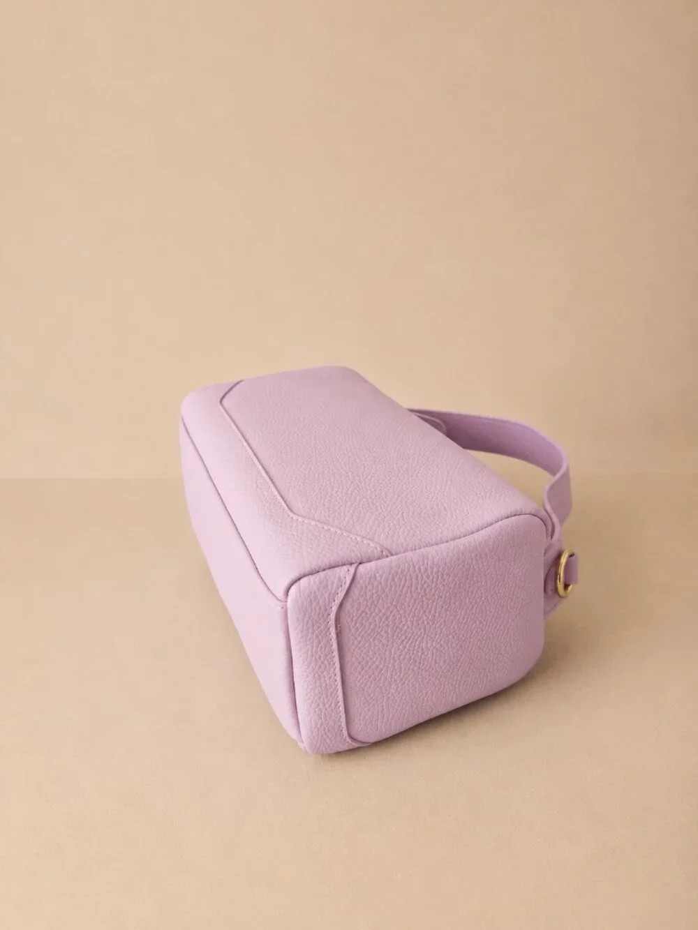 Lilac Italian Leather Crossbody Bag, Pastel Shoulder Bag, Minimalist Purse